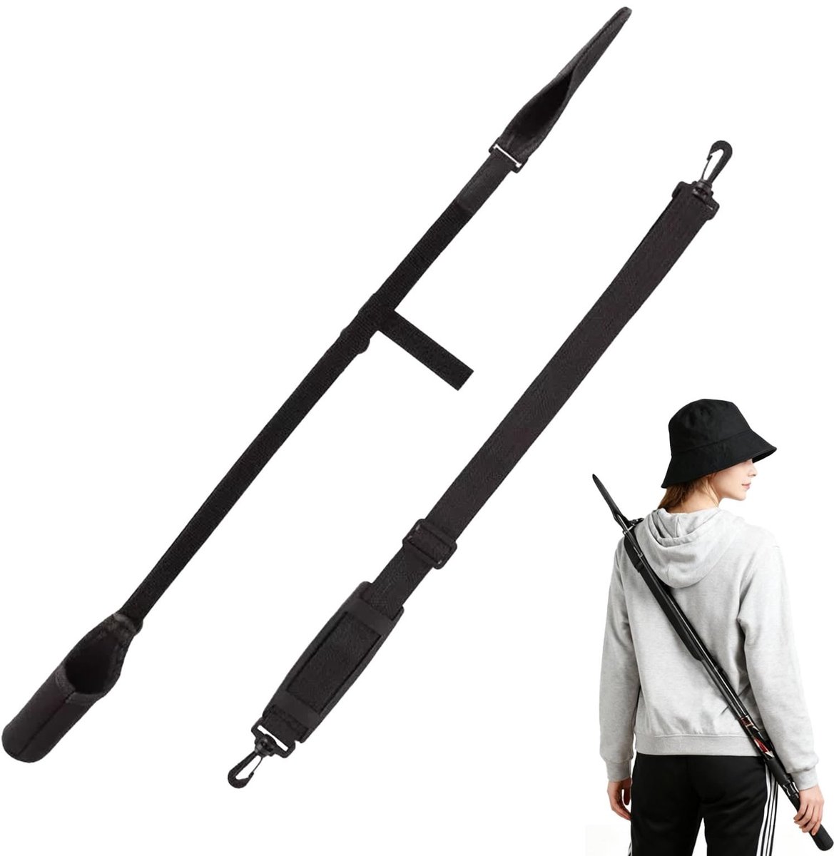 Dailygoods- Hengelbescherming Hoogwaardige neopreen - Verstelbare Hengelband - Hengelbeschermer/Hengelsok - Duurzaam/Flexibel - 80-220 cm - Bescherming tegen stoten/krassen