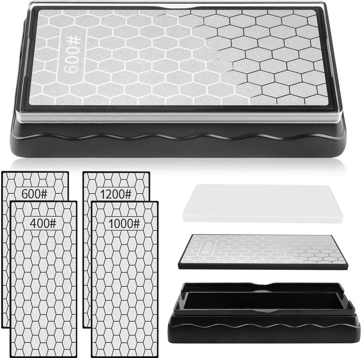 Dailygoods - Dubbelzijdige Diamant Slijper voor Keuken- en Outdoor Messen