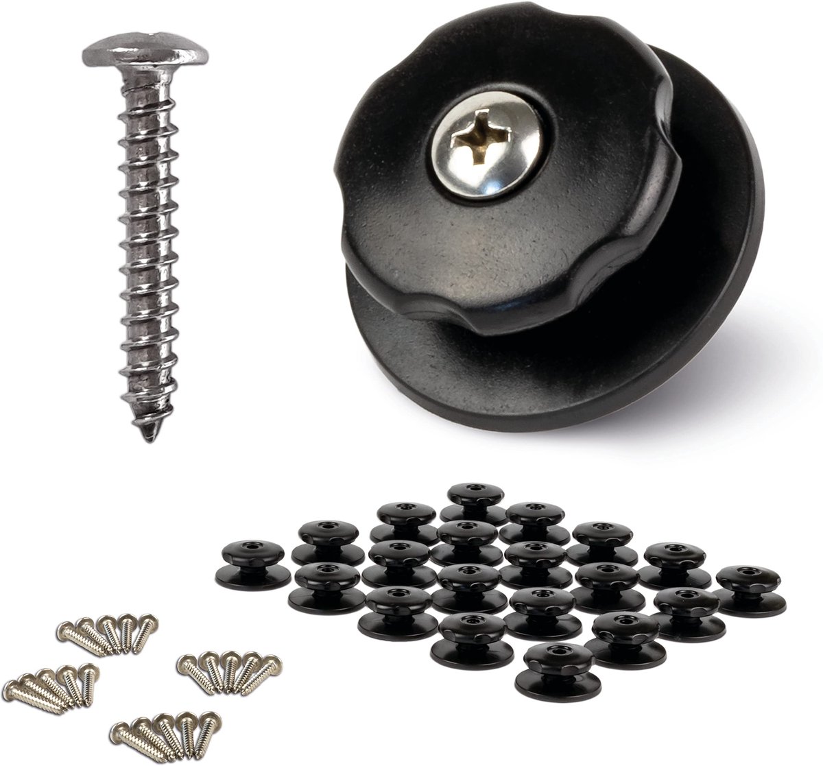 Dailygoods- Zeilknoppen 20 Stuks - Ronde Knoppen - Bevestigen Aanhangernetten - Dekzeilen - Schroefhaken - Duurzaam Materiaal - Haakjes