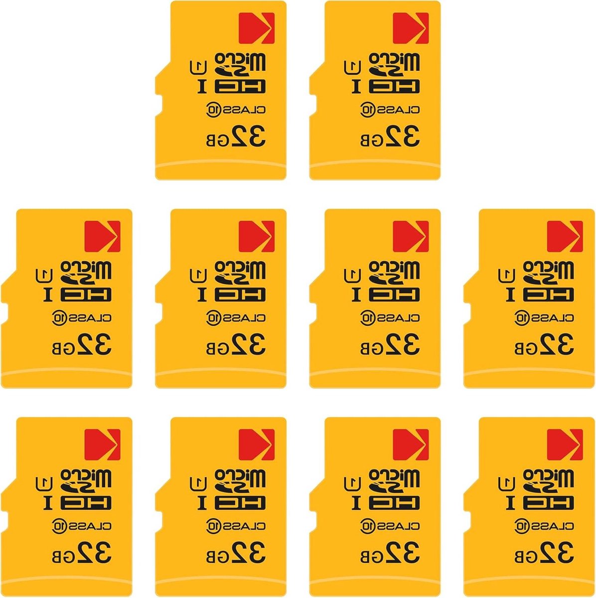 MicroSDHC Kaarten - Geheugenkaart SD Adapter - Opslag Multimedia - A1 App Prestaties - 32 GB 10 Stuks - Niet gespecificeerd