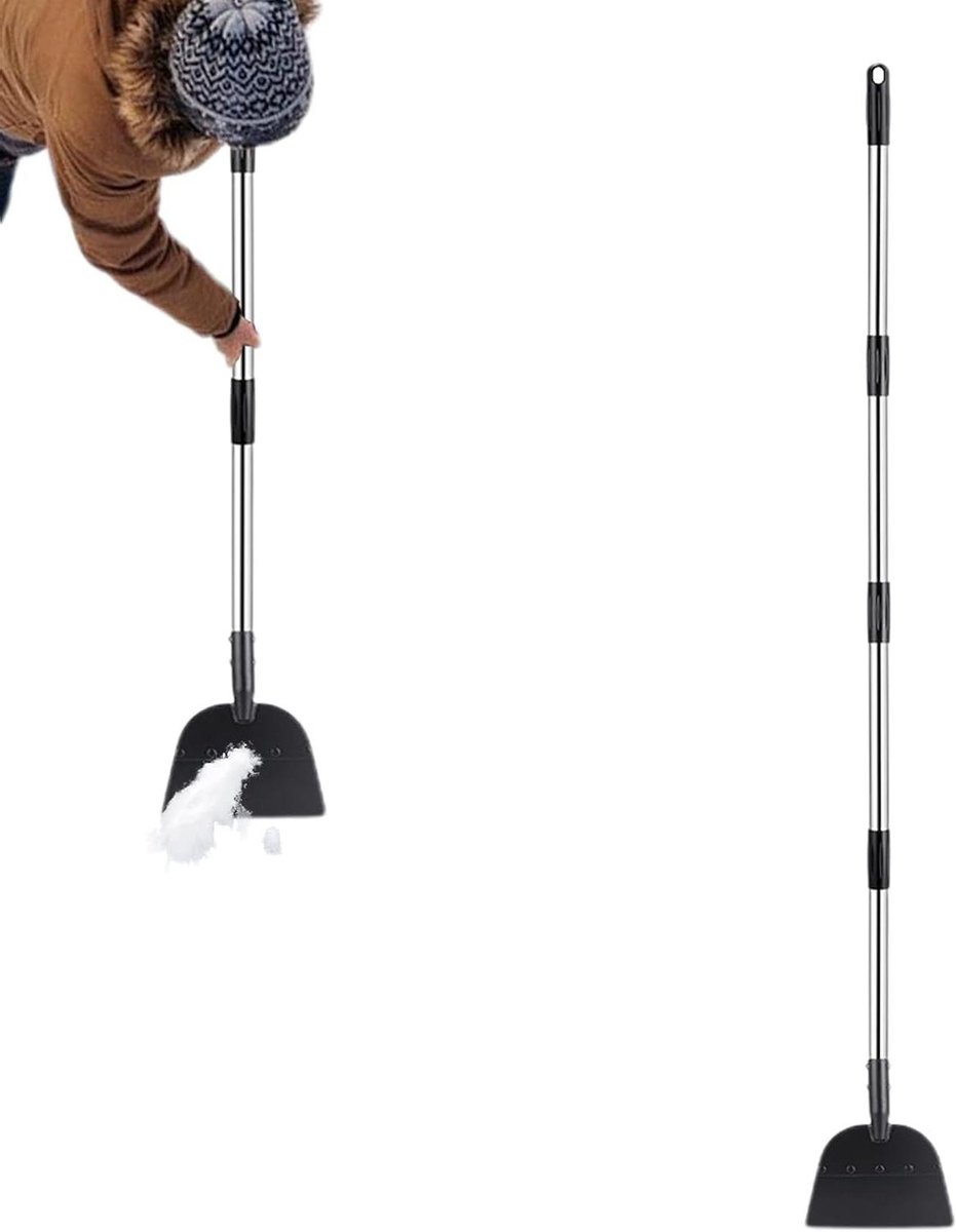 Stalen Sneeuwschop - Onkruidschep Tuinschep - Buiten Reinigen - Versterkte Stalen Handgreep - 45.6 x 25.2 x 8.4 cm - Zilver
