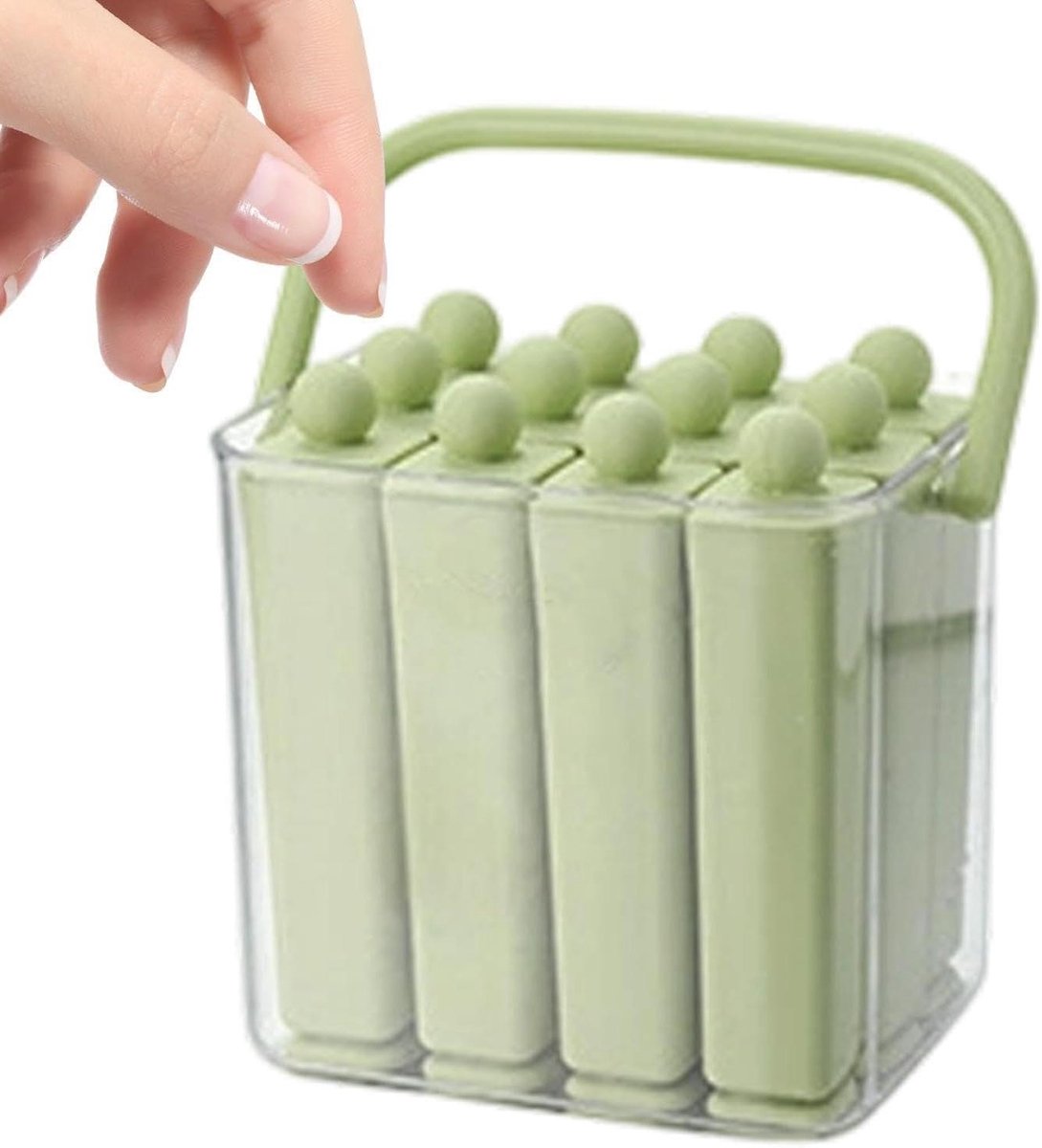 IJs Lolly Maker - IJsblokjes Vorm - Drankjes Koelen - Lange Siliconen - L - Groente