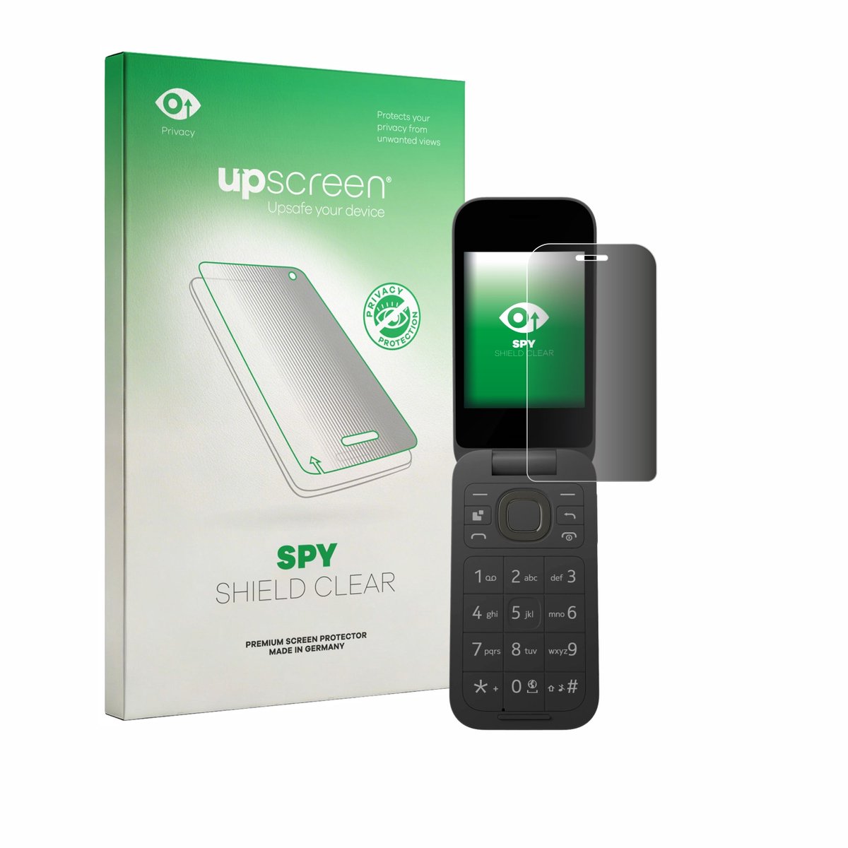 upscreen - privacy screenprotector voor HMD 2660 Flip 4G - Folie Beschermfolie Blauwlichtfilter