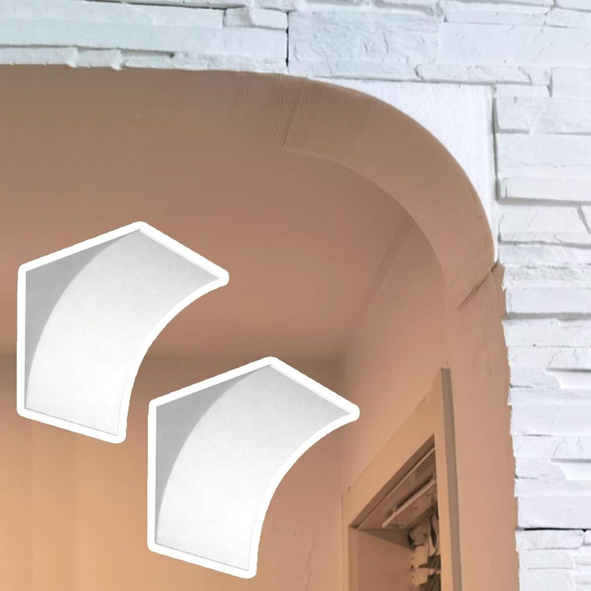 Deur Architrave Set - Booglijst Deur - Interieur Verfraaien - Lichtgewicht EPS Schuim - 2 stuks - Wit