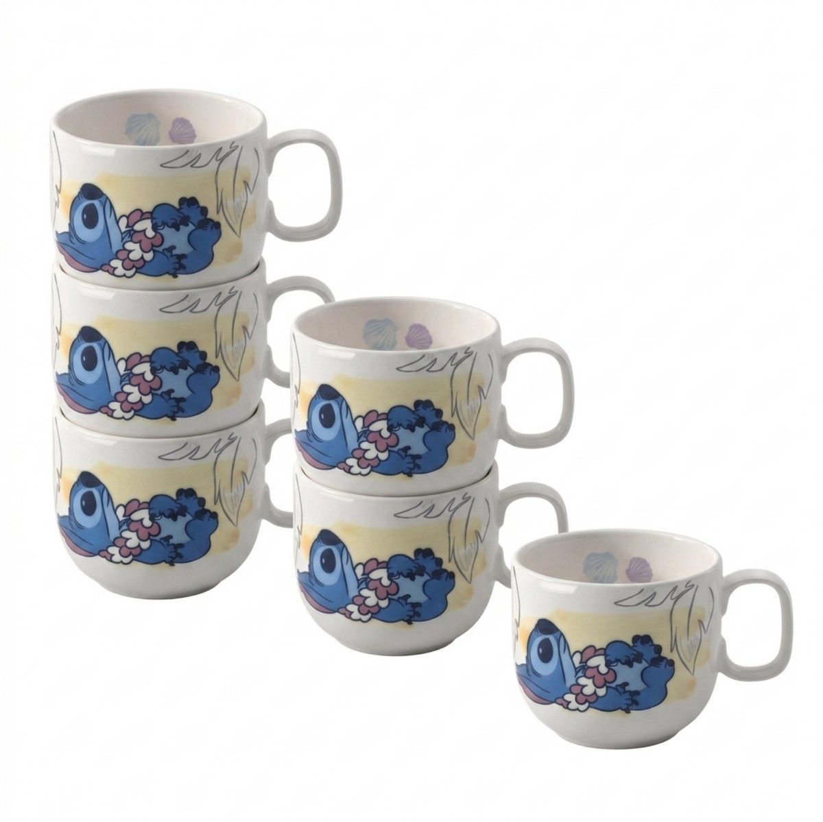 Becher mit Henkel Disney Stitch 170 ml Set van 6