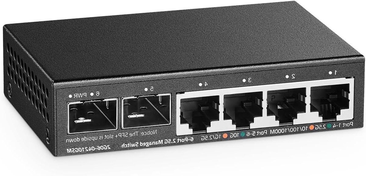 Netwerk Switch - Managed Switch Gigabit Switch - Netwerk Uitbreiding - Web Beheerd - Ultra-mini Formaat - Zwart
