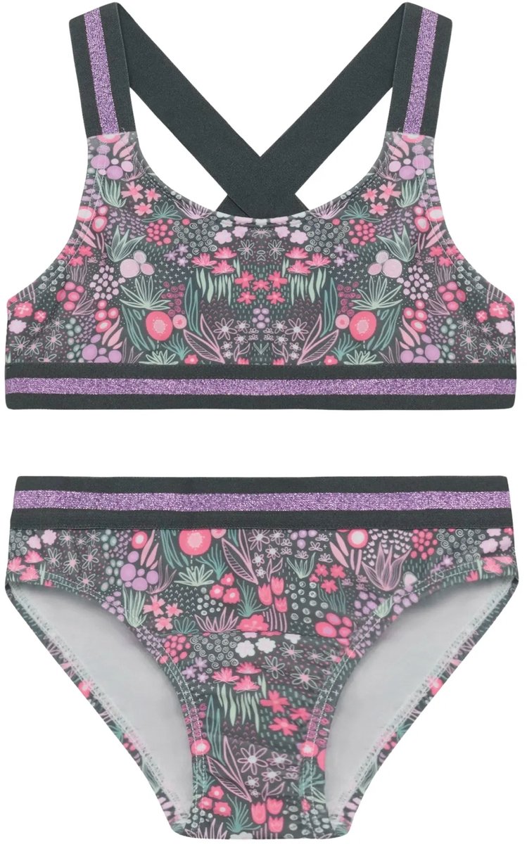 Color Kids Contrast Straps Bikini Meisjes