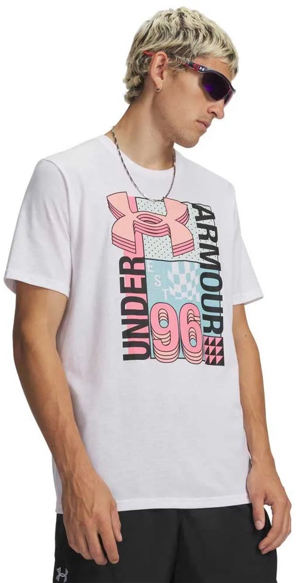 Under Armour Logo Collage T-shirt Met Korte Mouwen Wit M Man