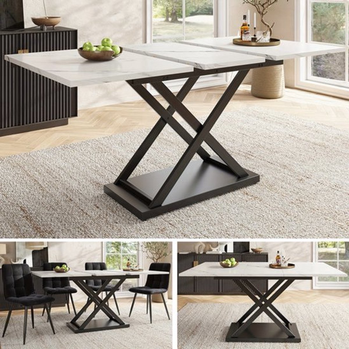 Uitklaptafel – Klaptafel – Inklapbare Tafel – Uitschuifbare Eettafel – Ruimtebesparende De