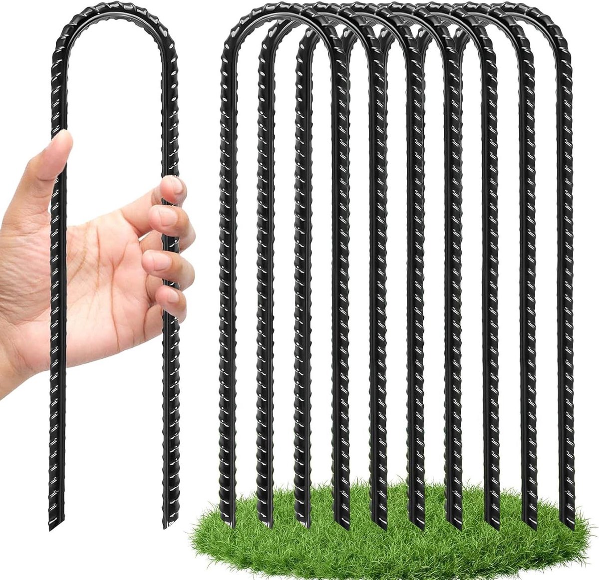 Grondankers Trampoline - Grondpennen Tent - Outdoor Bevestigen - Stormbestendig - 110 cm - Zwart