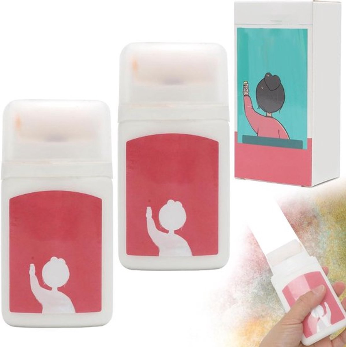 Muurverf reparatieset 100 ml - 2 stuks - Met wandreparatiepasta en plamuurmassa - Binnenmuur reparatieset - Boorgatvulling - Tegen graffiti en krassen