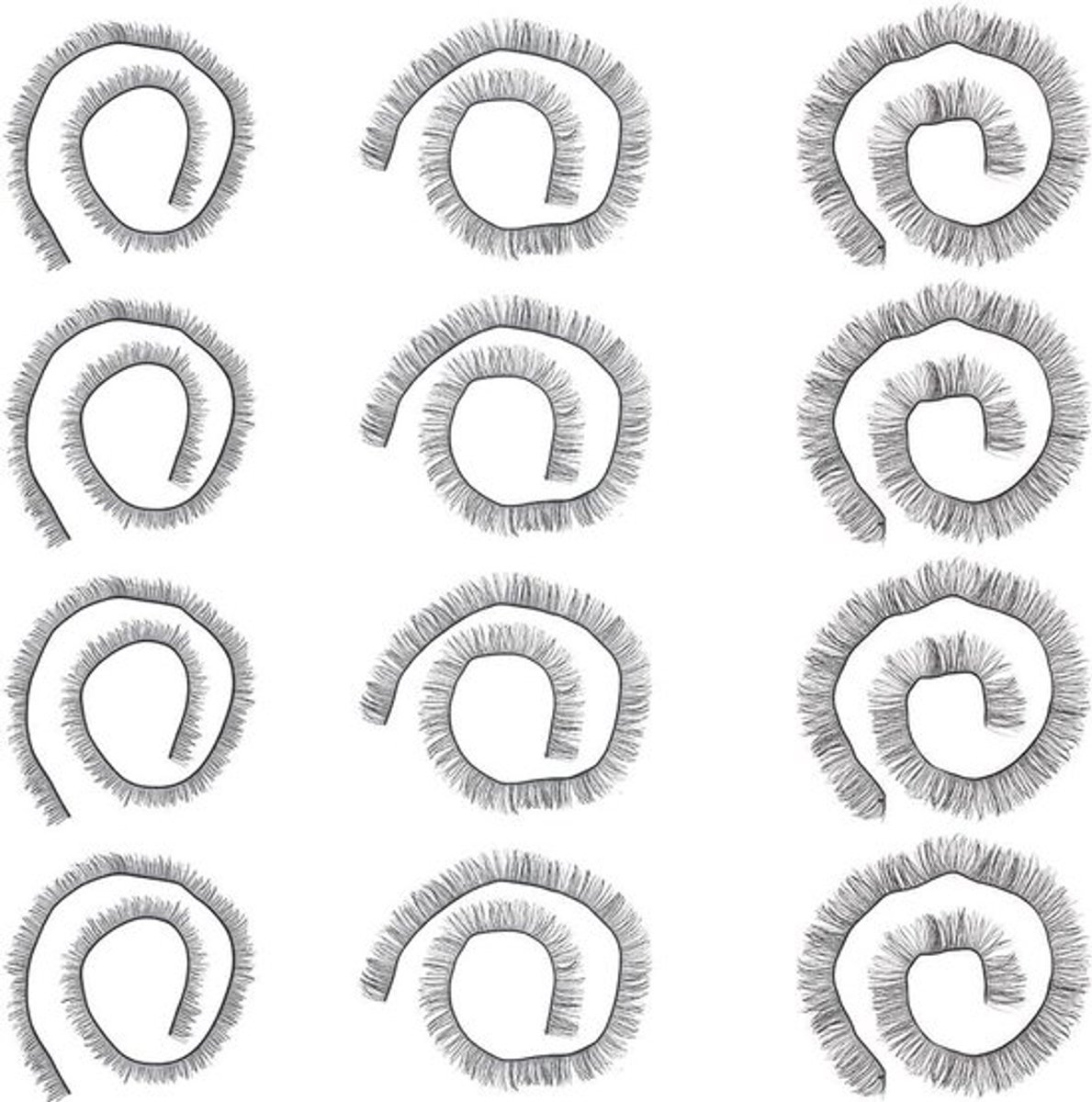 Poppenwimperstrips - Valse wimpers - 3 stijlen - Zwart - Accessoires productiebenodigdheden - DIY - Cartoon karakter make-up - Geschikt voor BJD - Zwart 15 stuks 6 mm 8 mm 10 mm
