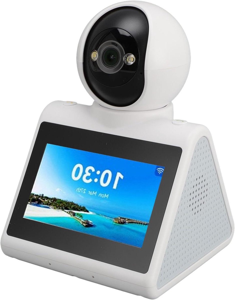 Beveiligingscamera met Beeldscherm - Video Intercom Camera - Familie Bellen - AI Spraakfunctie - 20 x 14 x 14 cm
