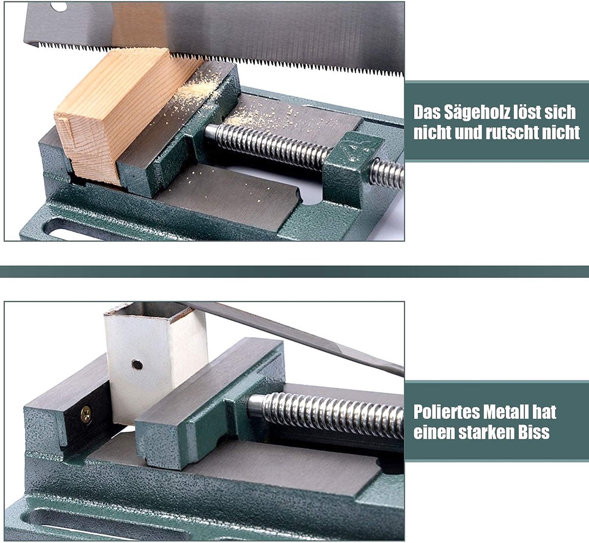 SnelShoppen - Mechanische Bankschroef 4 Inch, Tafelklem met Draaibare Basis - Krachtige Wijzerplaatklem voor Werktafel - 18,5 x 16,6 x 2,7 cm - Hoogwa