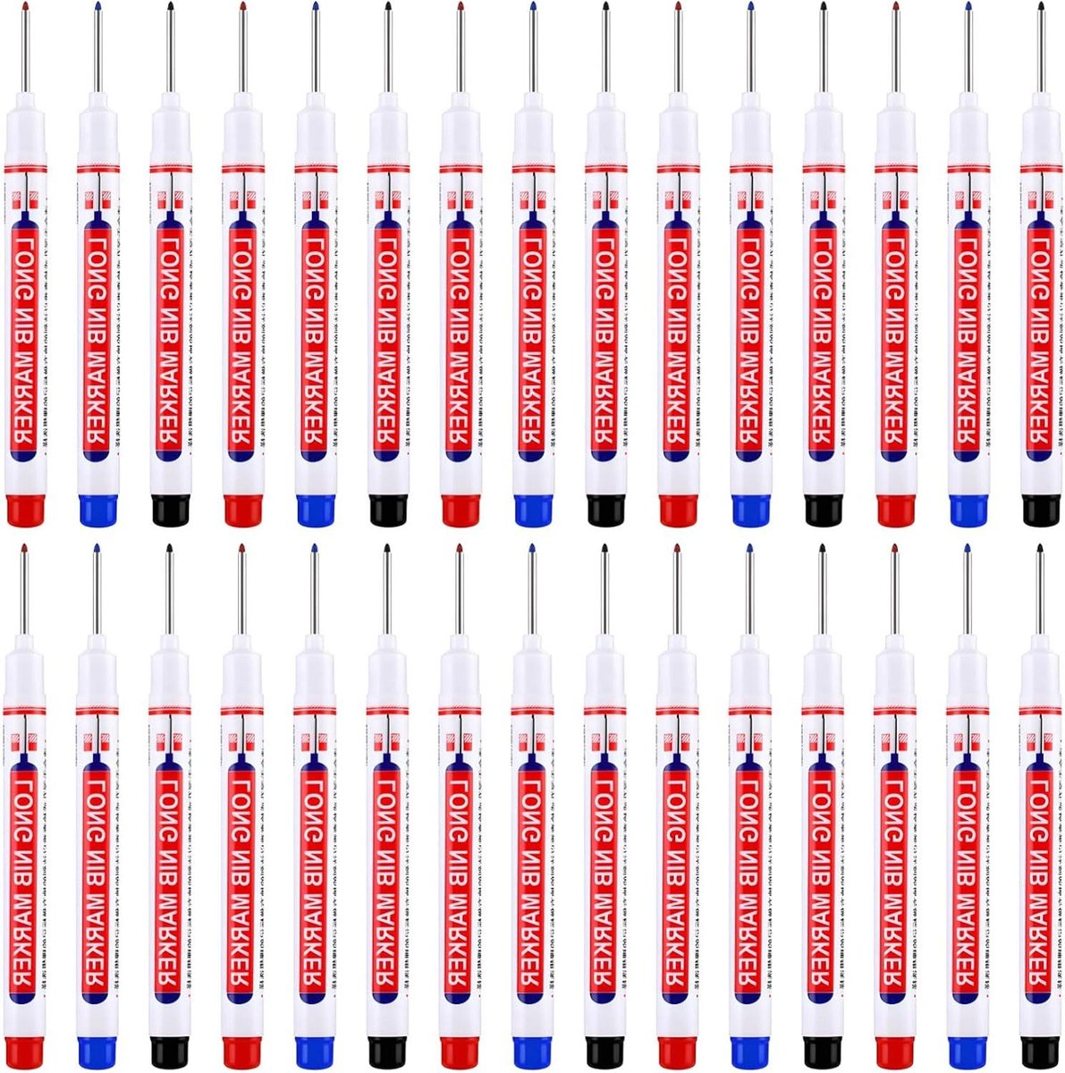 Markeerstiften Set - Precisie Markers - Nauwkeurig Markeren - Verlengde Tip - 30 Stuks - Meerkleurig