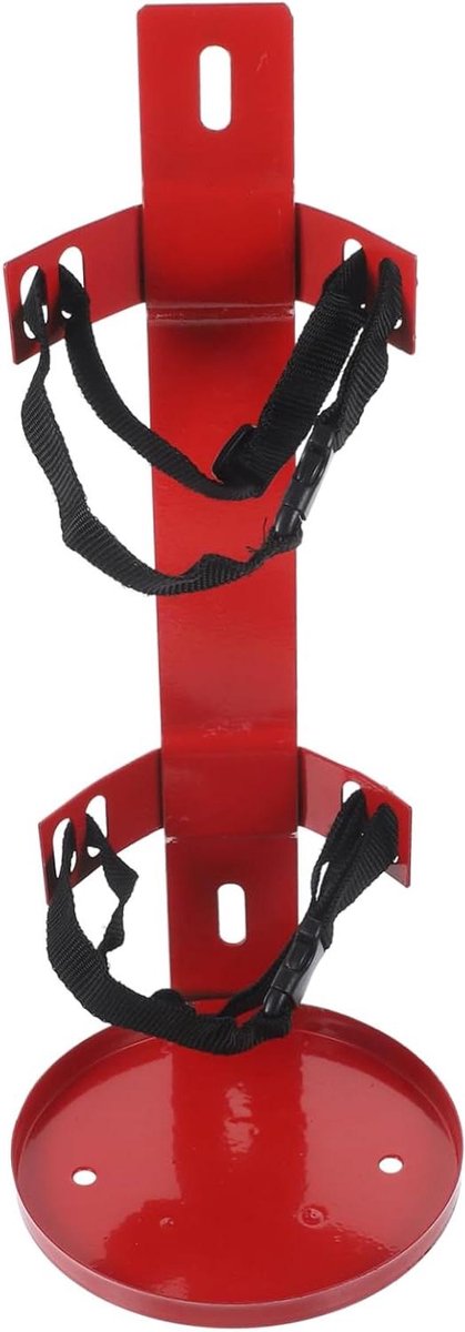 Brandblusserhouder - Bevestigingsbeugel - Veilige Bevestiging - Verstelbare Bandjes - 42 x 16 x 16 cm - Rood