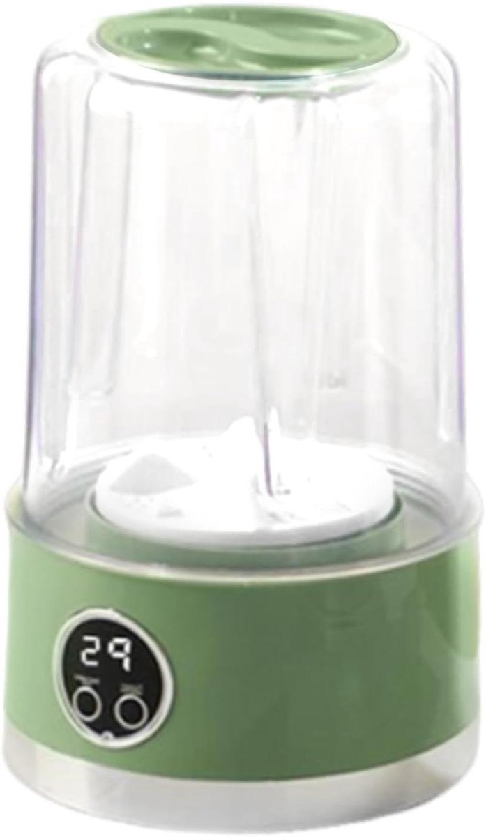 Wasbeker Draadloos Mini Wasmachine Ondergoed Wassen Turbine Reinigingstechnologie 21 x 14 x 21 cm Groen