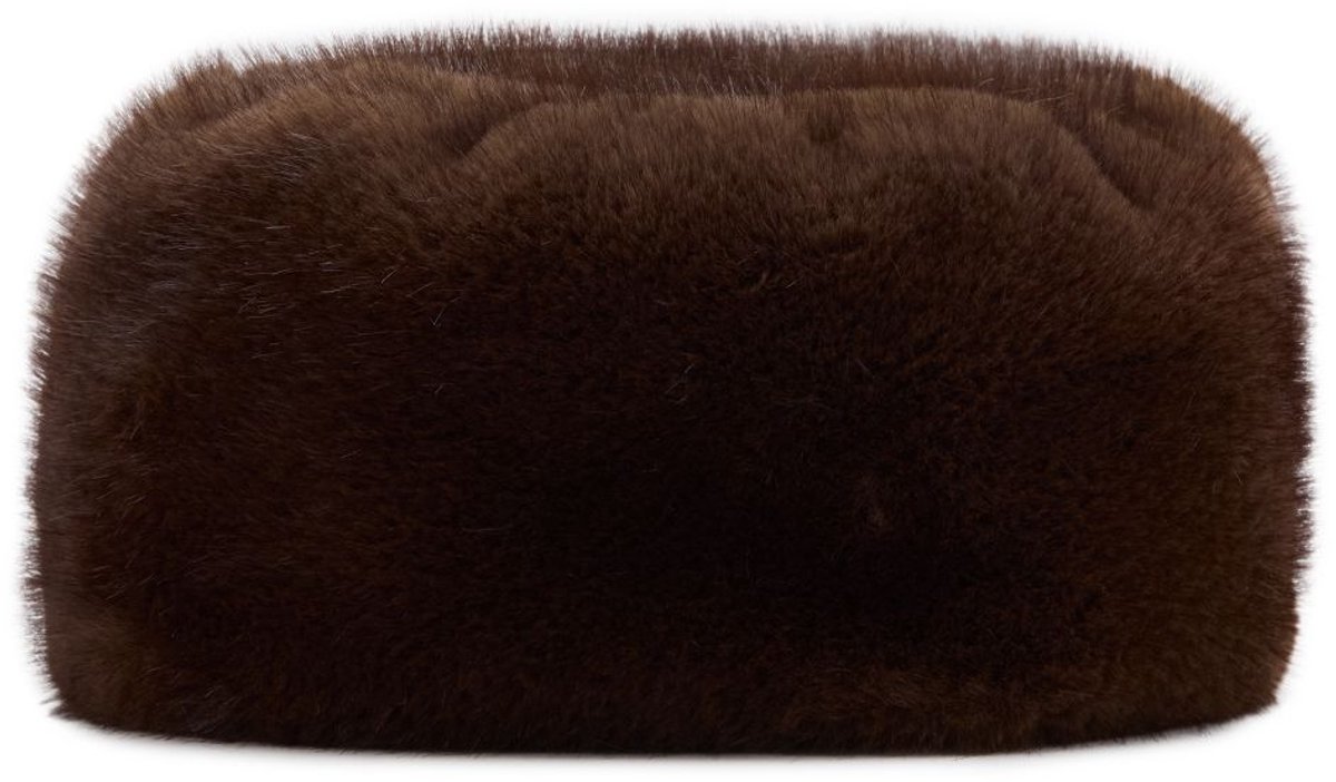Manfield - Dames - Bruine faux fur hoed - Maat 1