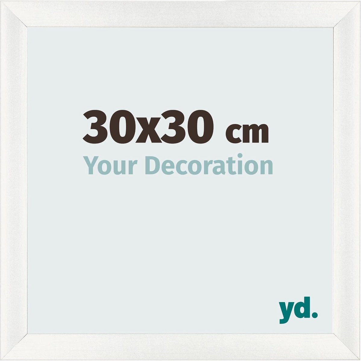 Fotolijst 30x30 cm - Wit Geveegd - MDF met Acrylaatglas - Eenvoudig te Hangend - SnelShoppen