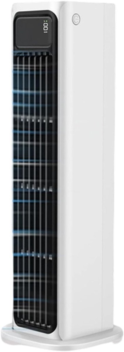 Torenventilator Bladloos - Persoonlijke Ventilator - Stille Koeling - Kindveilig Ontwerp - 34 x 8.5 x 34 cm - Wit