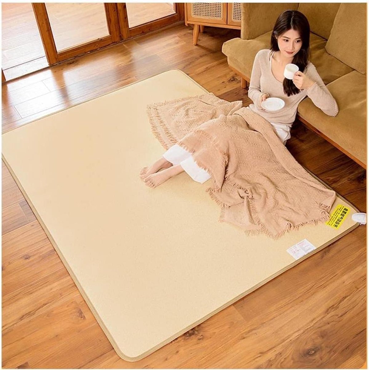 Verwarmd Vloerkleed - Elektrische Vloermat - Comfort Verhogend - Gelijkmatige Warmte - 120x200cm - Effek