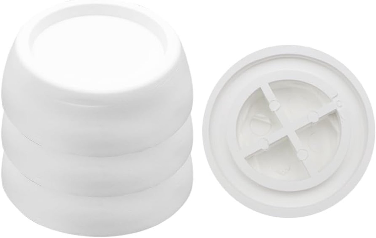 SnelShoppen - Set van 4 Schokabsorberende Ringen, Voetkussens voor Wasmachine, Anti-Vibratie Rubber Voetpads voor Droger, Koelkast, Loopband, Tafel, S