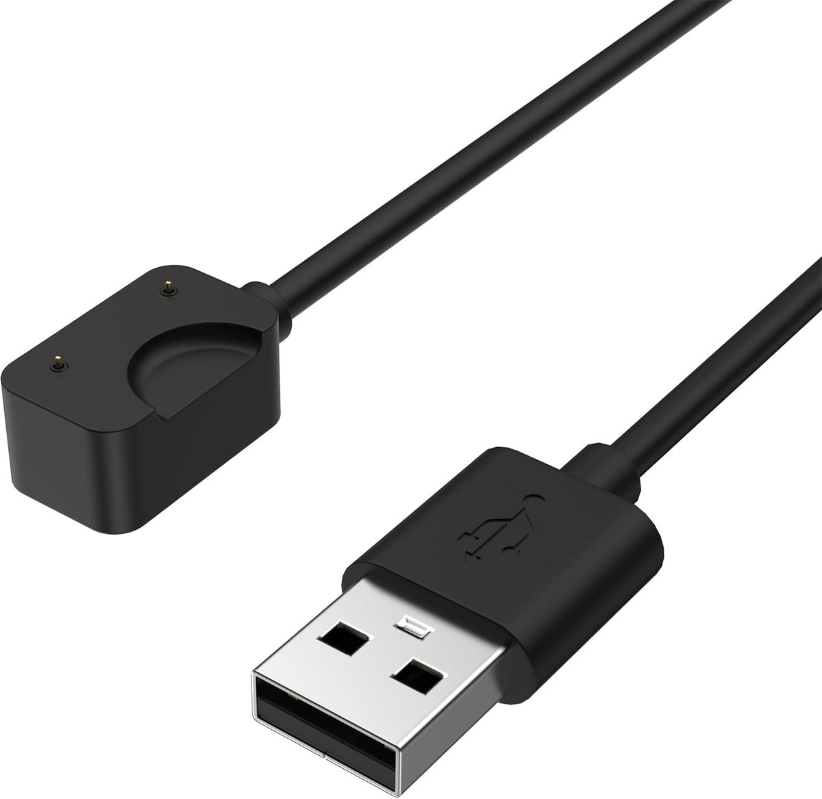 SnelShoppen - Oplaadkabel Geschikt voor Samsung Galaxy Fit 3, Magnetische Oplaad Dock met 1m USB Oplaadkabel, Zwart
