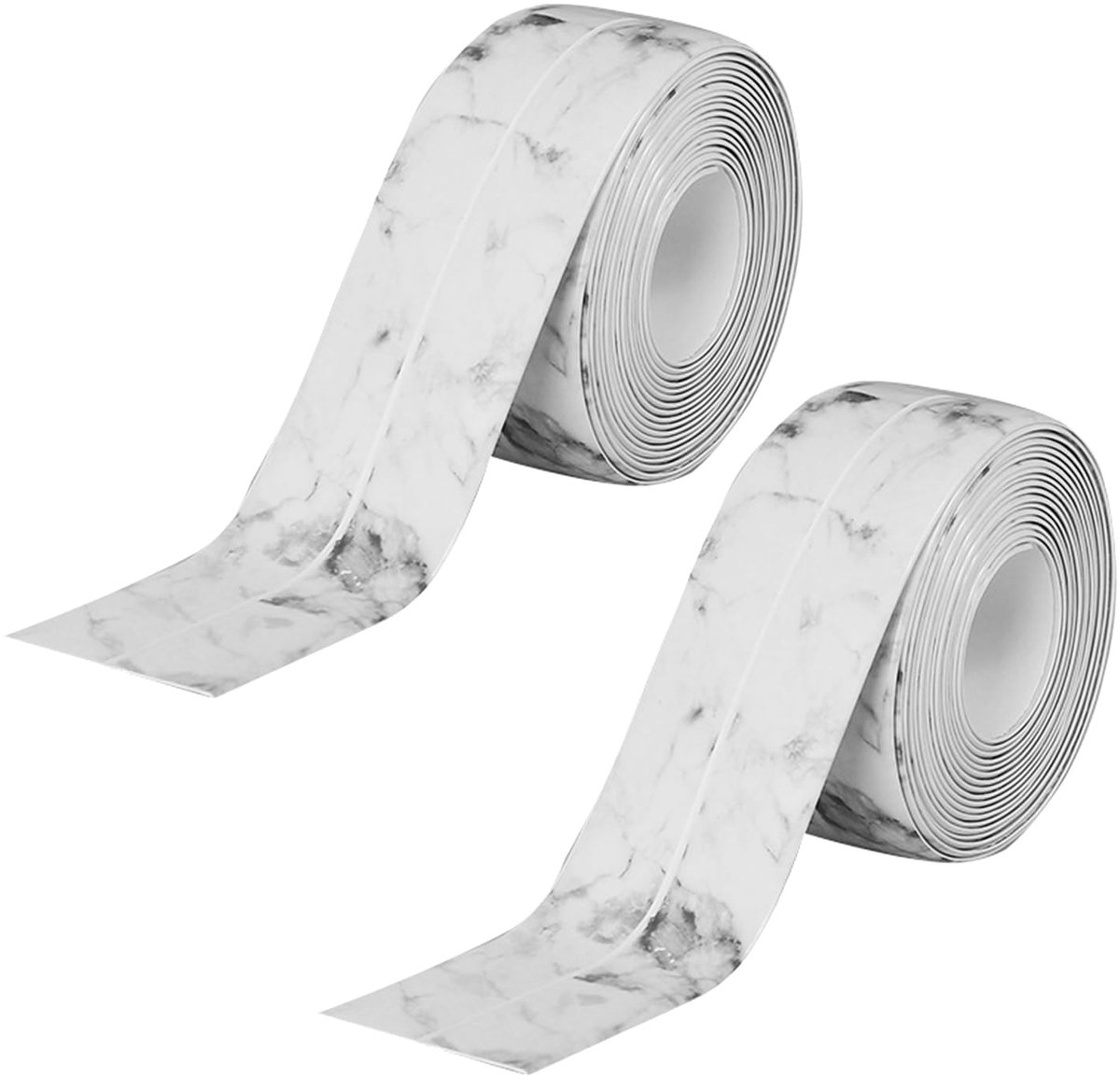 SnelShoppen - 2 Rollen Marmer Sealing Tape 3.8cm x 3.2m - Water- en Schimmelbestendige Plakband voor Keuken, Badkamer, Sinks en Douches - Decoratieve