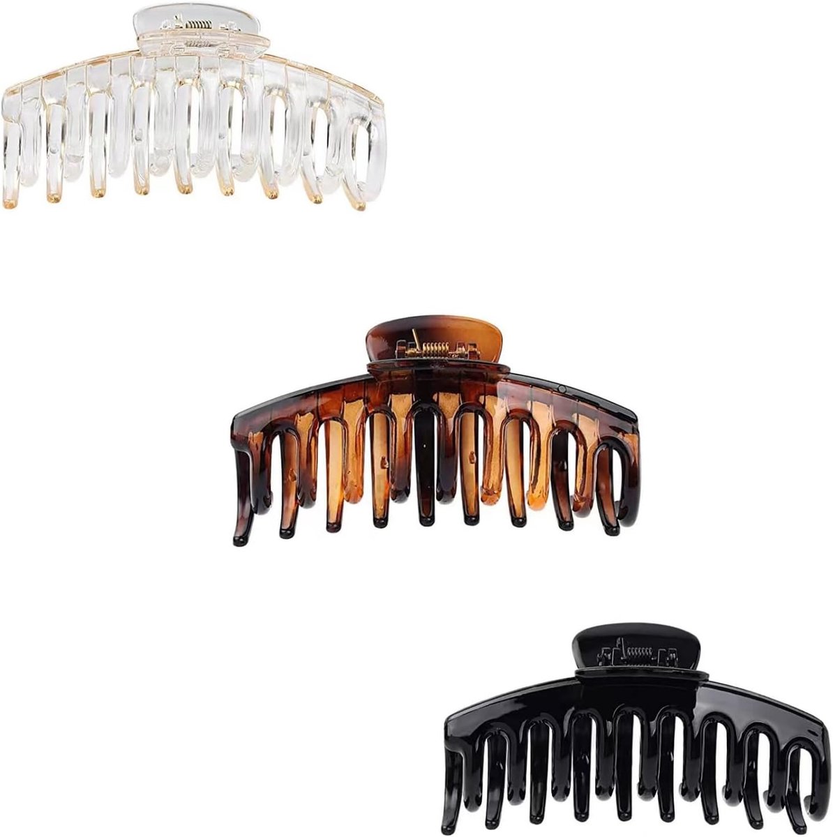 Large Hair Clips 3 Pieces Large Plastic Hair Clips for Women Non-Slip Hair Clips 11 cm Large Hair Clips Hair Clips for - ShopVlot