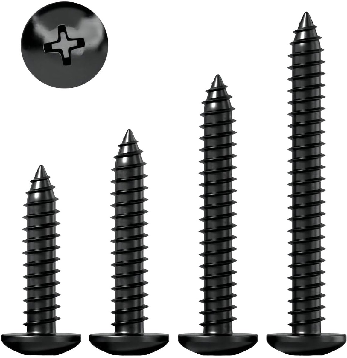 SnelShoppen - 50 Stuks Phillips Schroeven M3 x 14mm Houtschroeven met Champignonkop, Hoogwaardige Koolstofstaal Zelftappende Schroeven voor Profession