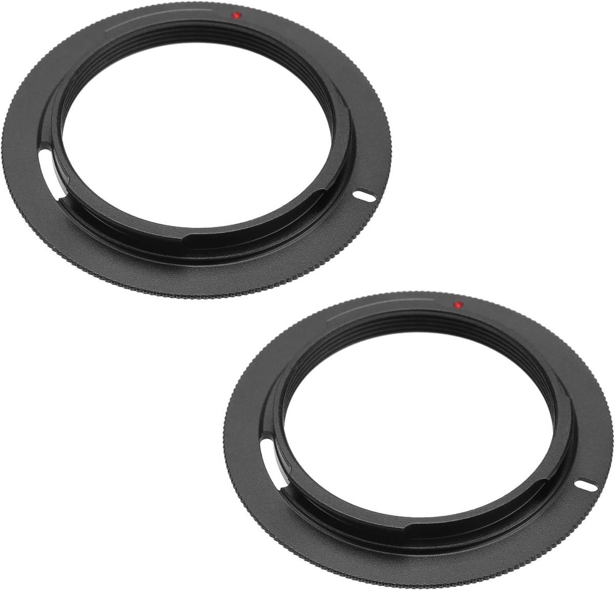 SnelShoppen - 2 Stuks Aluminium Lensmontage Adapter voor M42 Lens Geschikt voor PENTAX K-5 K-3 Camera - Zwart - Precisie Ontwerp - Duurzaam en Betrouw