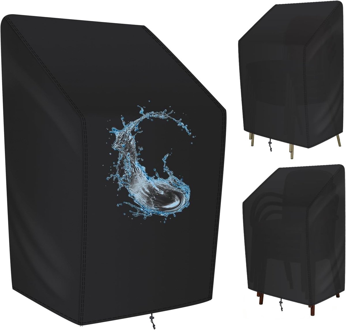 Beschermhoes voor Tuinstoelen, 65 x 65 x 80/120 cm, Oxford Stof, Waterdicht, Stof- en Kr scratchbestendig, Ideaal voor Buiten en Binnengebruik