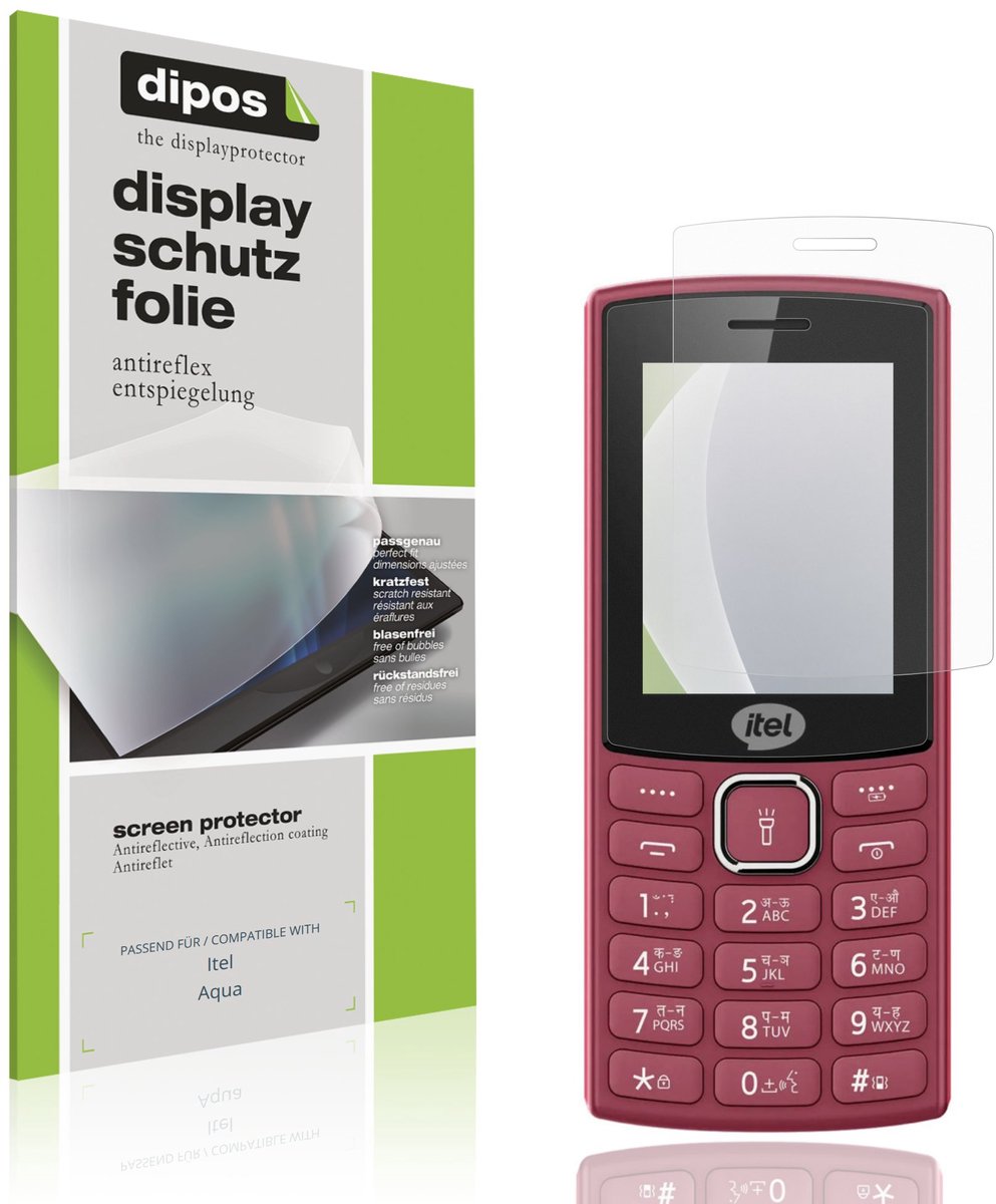 dipos – 4x Matte Beschermfolie geschikt voor Itel Aqua | Krasbestendige & antireflecterende Screenprotector Ultra-Thin