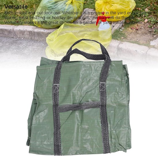 Stevige Tuinbladzak - Afvalzak Tuin - Tuinafval Verzamelen - Verbeterde Handgrepen - 68x68x70cm - Groen — afbeelding 2