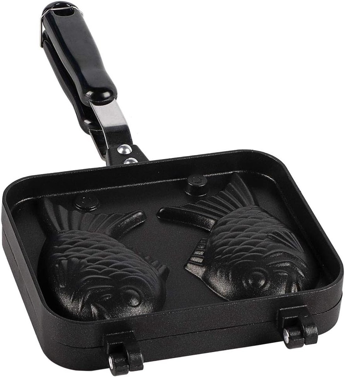 SnelShoppen - Aki Japanse Pannenkoek Vis Vorm, Taiyaki Pan, Vis Wafel Maker, Nonstick Bakvorm, RVS 2-zijdige Vis Mould voor Thuisgebruik, Feest en Kin