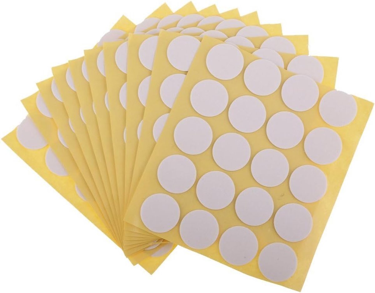 SnelShoppen - 200 Stuks Dubbelzijdige Kleefpunten voor Kaarsen Maken - 2cm Foam Stickers voor Verbinding met Kaarsenwick en Kaarsenstandaard - Ideaal
