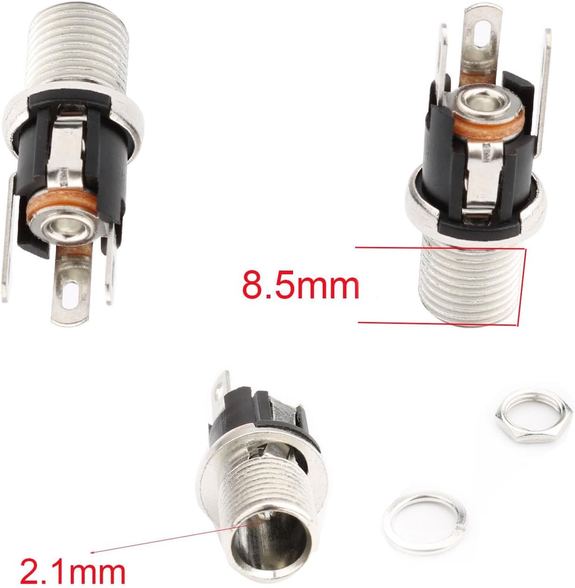DC stroomconnector 5.5 x 2.1mm - waterdichte plug en jack - voor CCTV beveiligingscamera - ShopVlot
