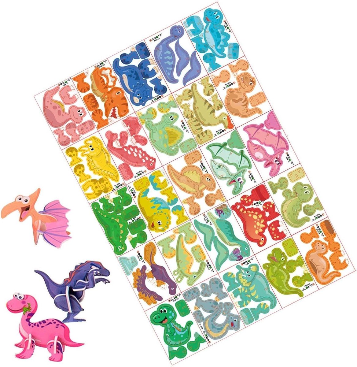 3D Puzzel Dieren - Miniatuur Puzzel Papier - Educatief Spel - Gereedschapsvrij Bouwen - 9 x 6 x 0.1 cm