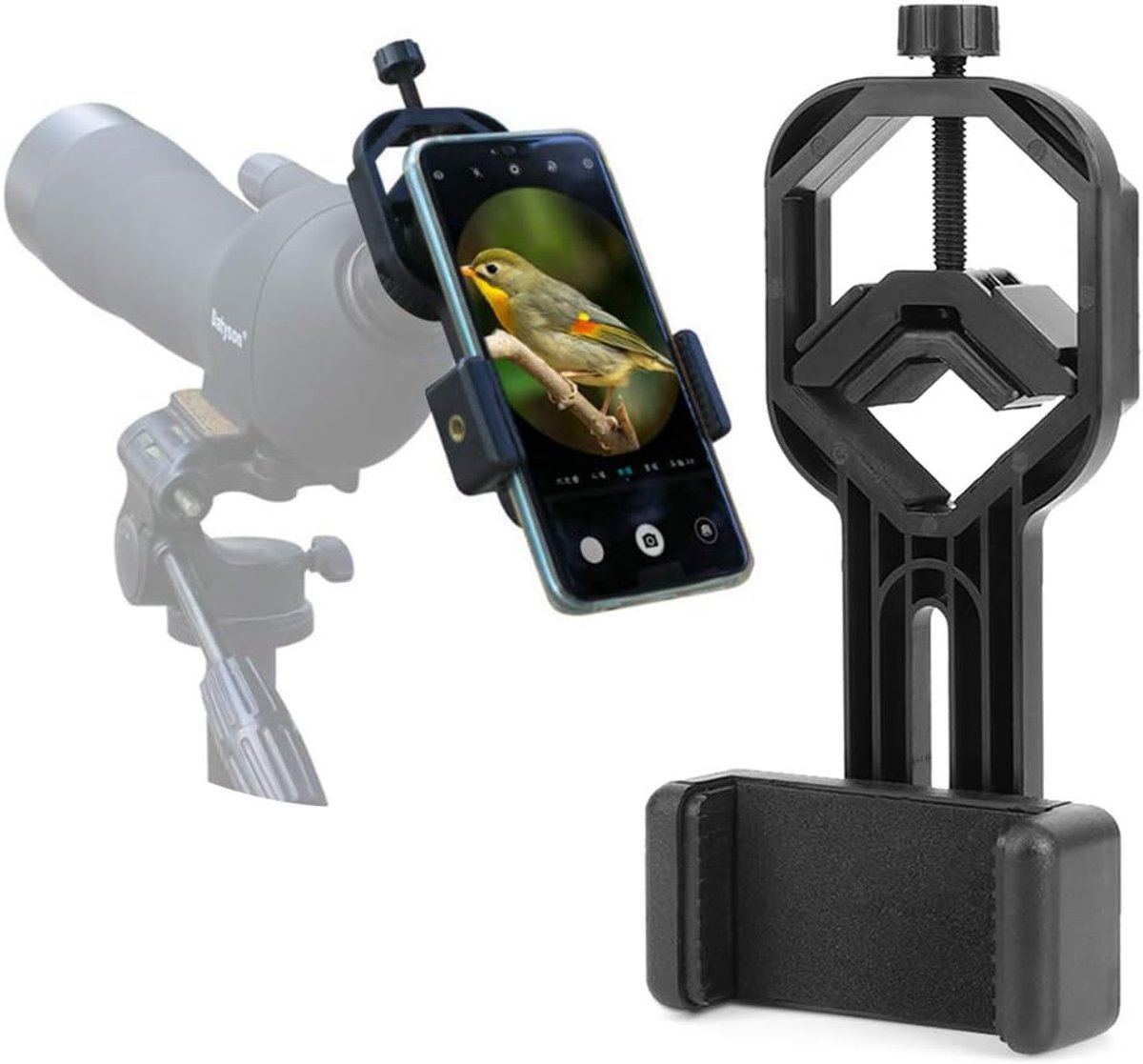 Mobiele telefoonadapter voor telescopen - Flexibele bevestiging - Geschikt voor optische apparaten - ShopVlot