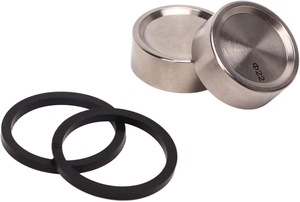 SnelShoppen - 2Pcs Fiets Schijfrem Klem Piston Vervangset, Lichtgewicht en Fijn Gepolijst Aluminium voor Race- en Mountainbike, Perfecte Remprestaties