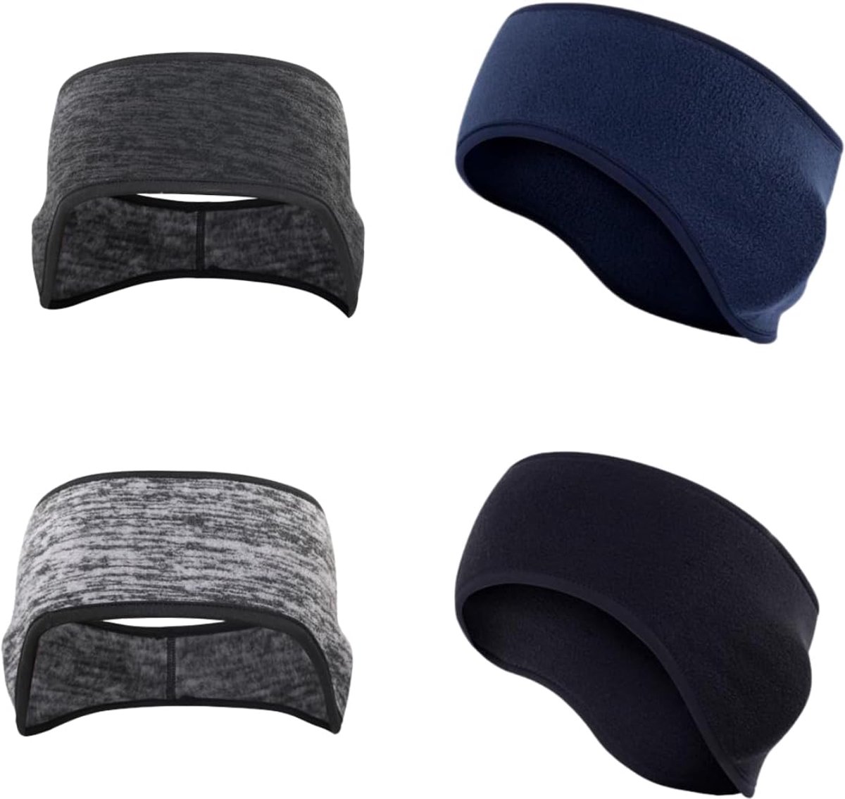 Pack of 4 ear muffs / headbands / sports headbands for jogging, hiking, cycling and motorcycling. - ShopVlot