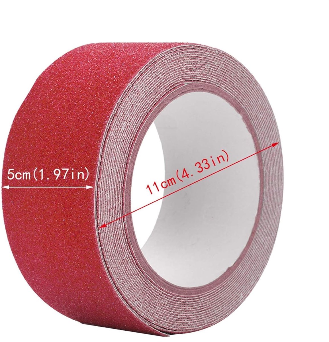 SnelShoppen - Antislip Trap Tapes, Zelfklevende Traptreden Gripstrip, Heavy Duty, Niet-slip voor Buiten, Rood, Multifunctioneel voor Hout, Tegel, Beto