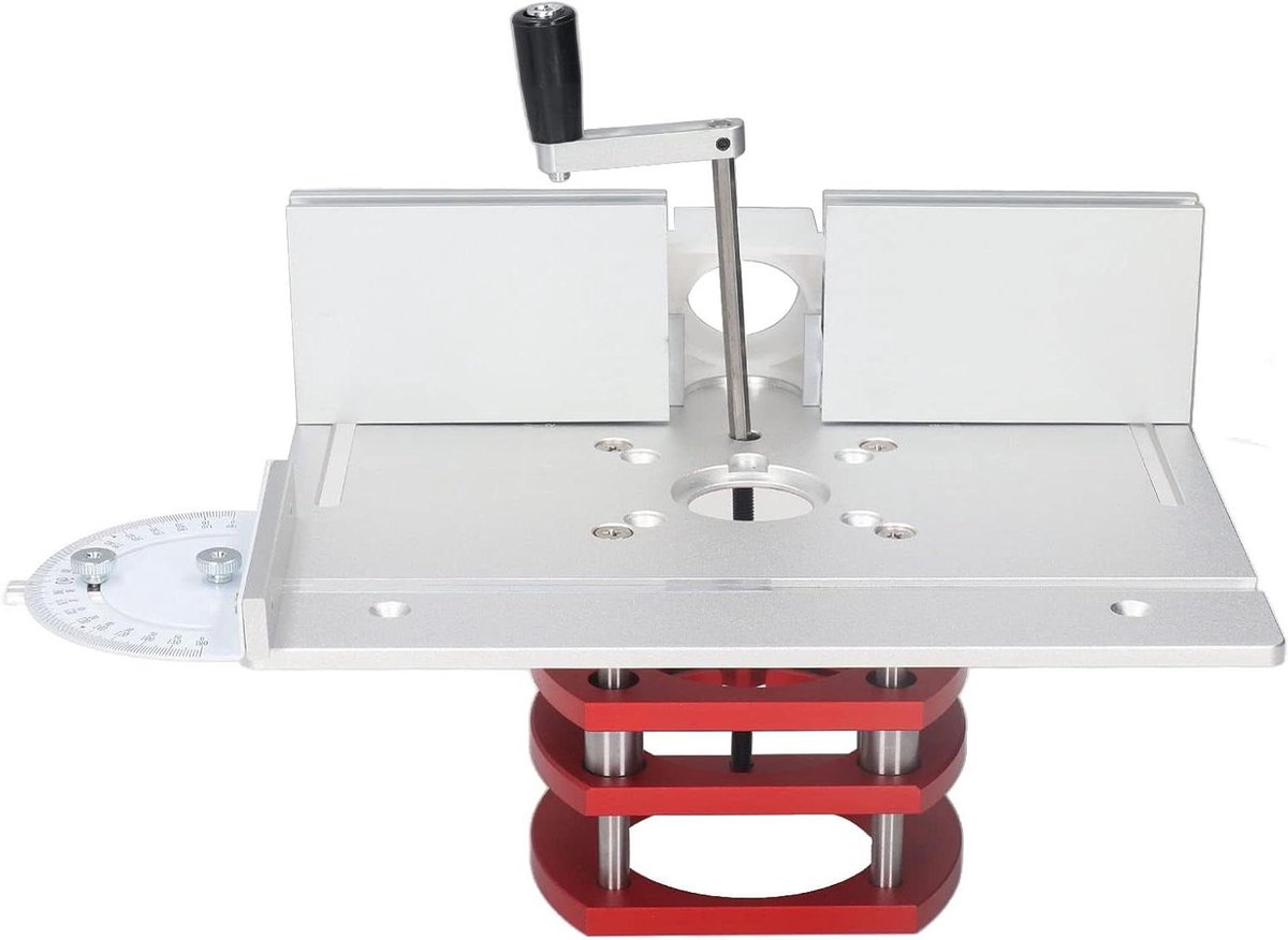 Bovenfreeslift - Hefbasis Frees - Houtbewerking - Universeel Ontwerp - 51 mm Hefbereik - Zilver