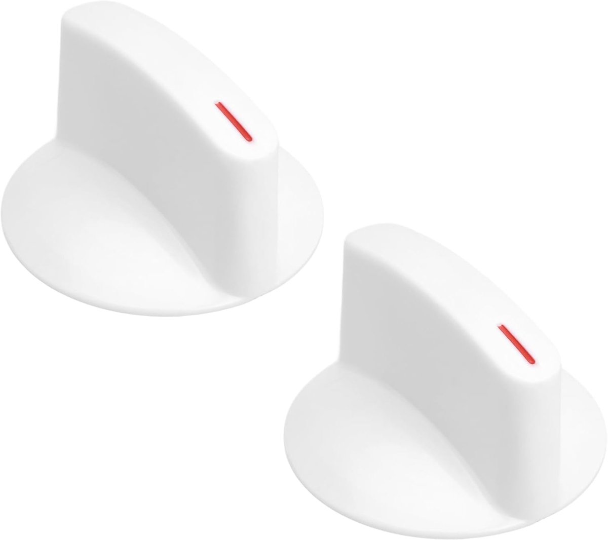 SnelShoppen - 2 Stuks Vervangende Selectorknop voor Wasmachine met Clip voor Droger WH1X2721 AP2044893 Geschikt voor Diverse Modellen Wit