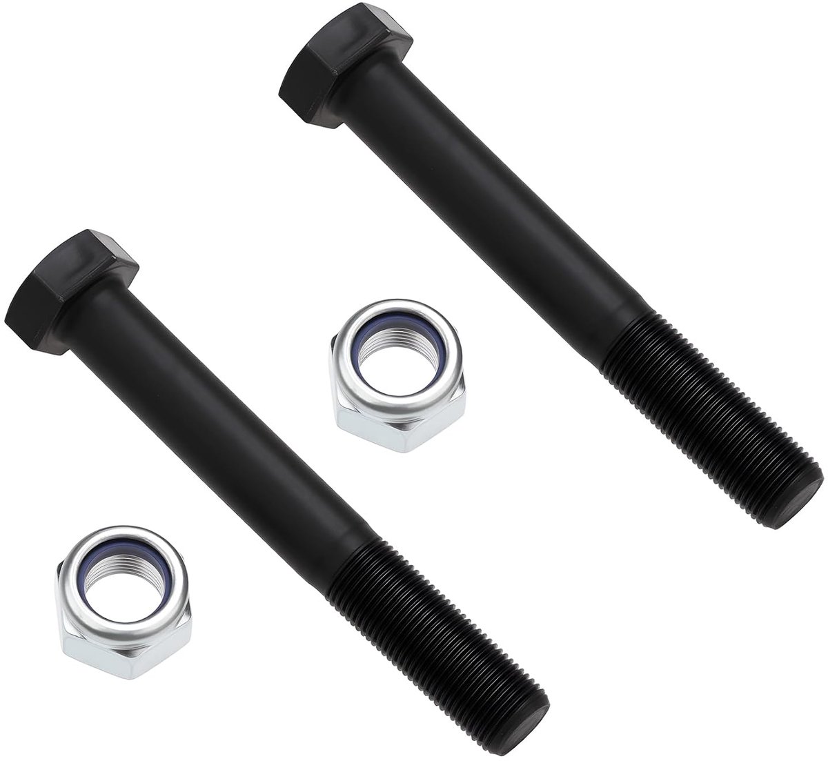 SnelShoppen - 2X Mulcher Hexagon Bout M18x1.5 met Moer - Geschikt voor Diverse Maaiers, 10.9 Staal, 130mm Lengte, 27mm Dikte - Duurzaam en Sterk