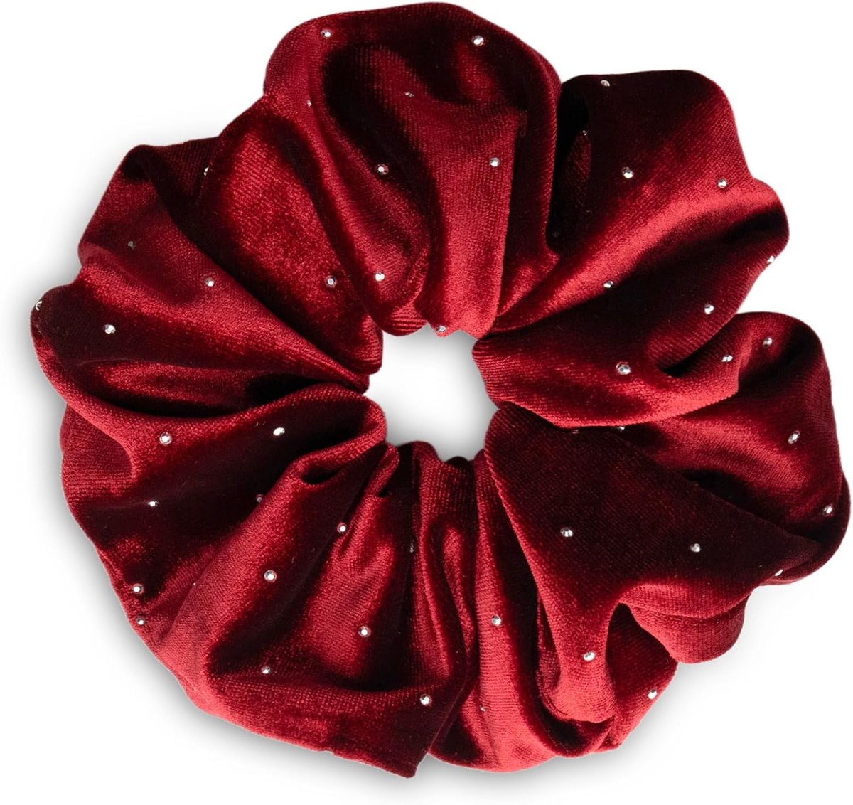 Scrunchie haarelastiek, fluweel, met strass, groot haarelastiek, dik, zacht, comfortabel, paardenstaart-houder - ShopVlot