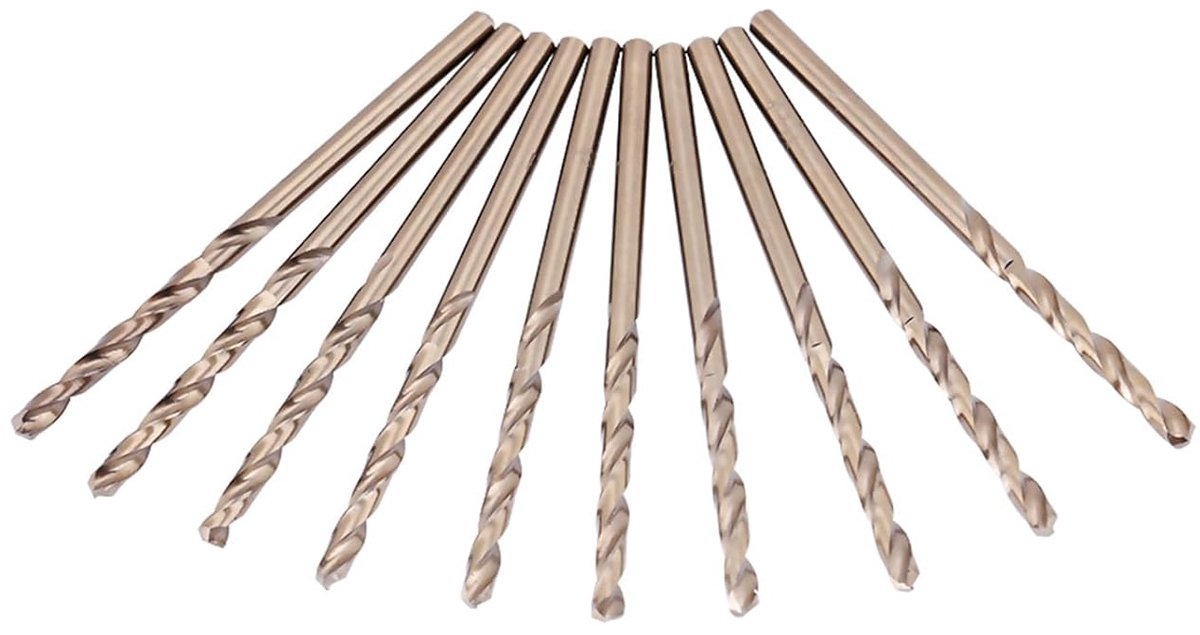 SnelShoppen - M35 Kobalt Boor Bit Set HSSCO Boor Bits voor Rvs - 10 Stuks Professionele Metaalbewerking - Snelle en Efficiënte Boren