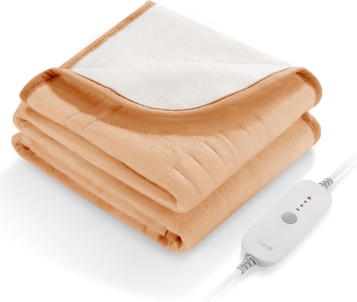 Verwarmde Matrasoplegger - Elektrisch Onderdeken - Comfort Verwarmen - 4 Warmtestanden - 150 x 80 cm - Camel