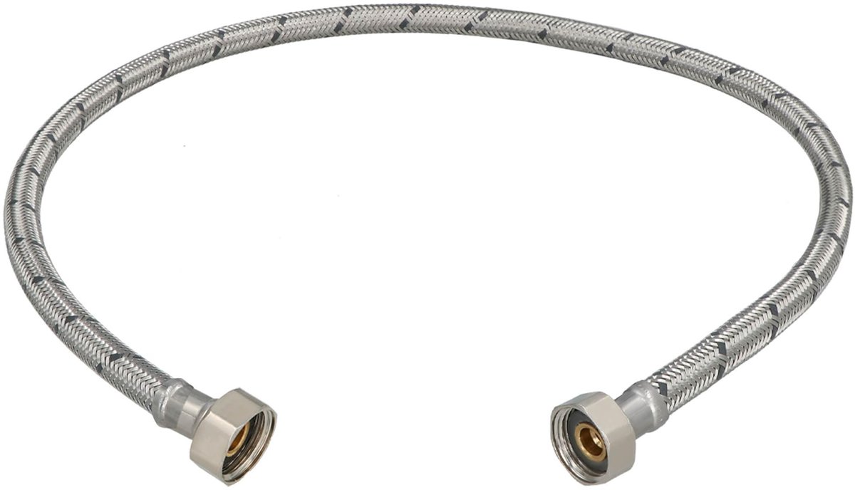 KOTARBAU® Flexibele Aansluitslang 1/2" x 1/2" - Flexibele Kraanslang 80 cm - Sanitaire Aansluitslang - Flexibele Verbindingsslang - Aansluitslang Armatuur - met Roestvrijstalen Vlechtwerk
