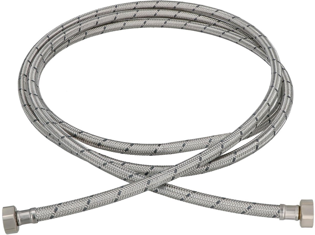 KOTARBAU® Flexibele Aansluitslang 1/2" x 1/2" - Flexibele Kraanslang 300 cm - Sanitaire Aansluitslang - Flexibele Verbindingsslang - Aansluitslang Armatuur - met Roestvrijstalen Vlechtwerk